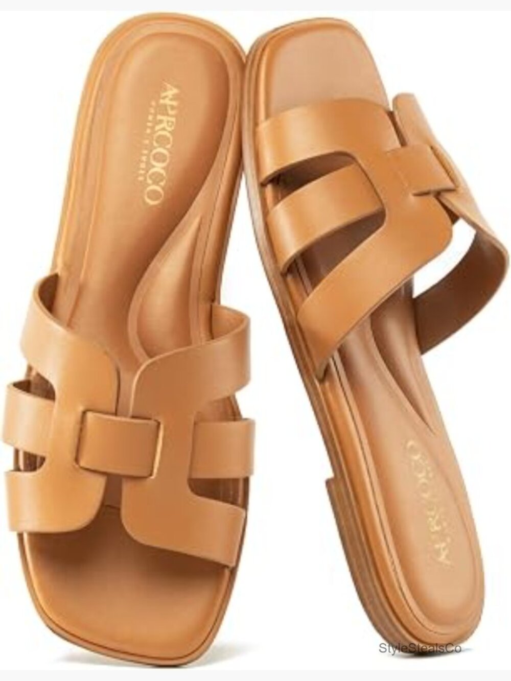 Women's Flat Sandals Slip On Cross Band Slide Sandals Summer Dressy